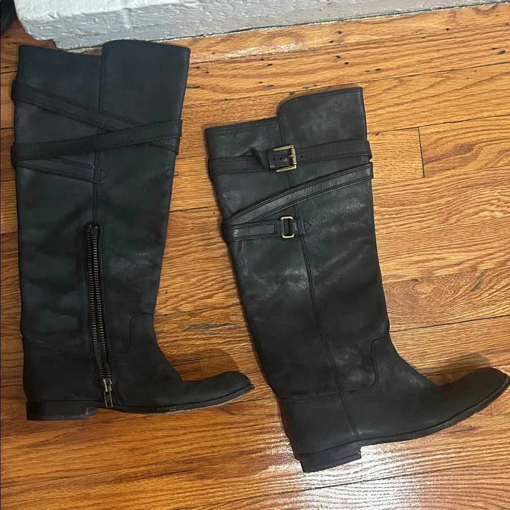 COACH Black Leather Boots
